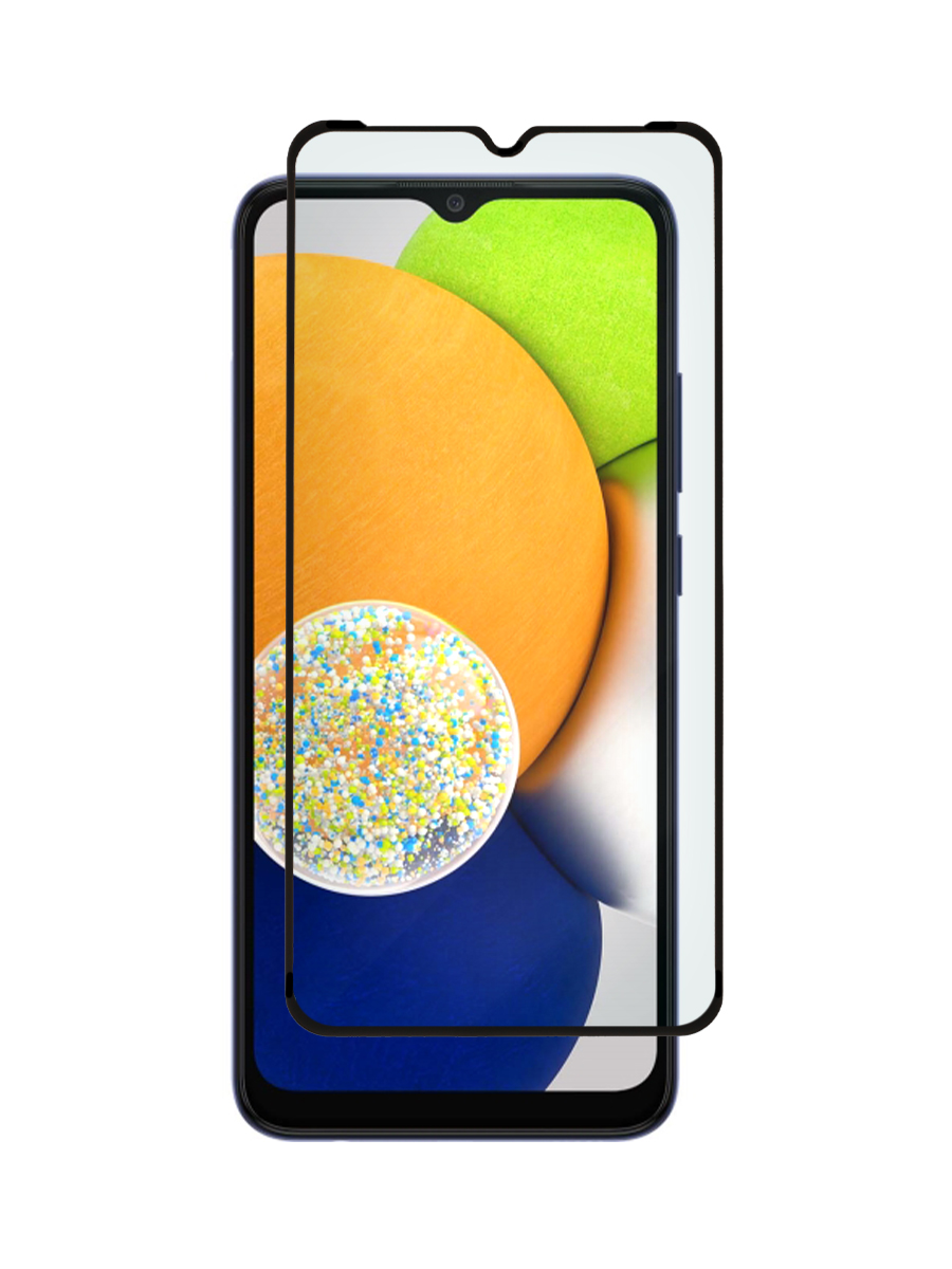 

Защитное стекло 3D для Samsung A03 A035 черный, с рамкой, MOTG-3D-SAM-A035