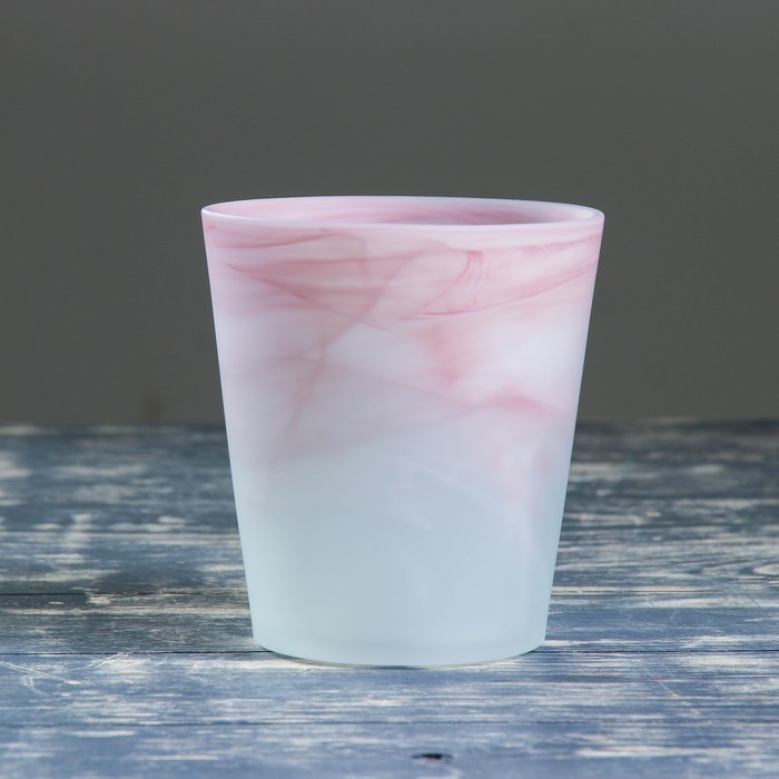 фото Кашпо "бальзамин" алебастр розово-матовый 1,2 л ninaglass