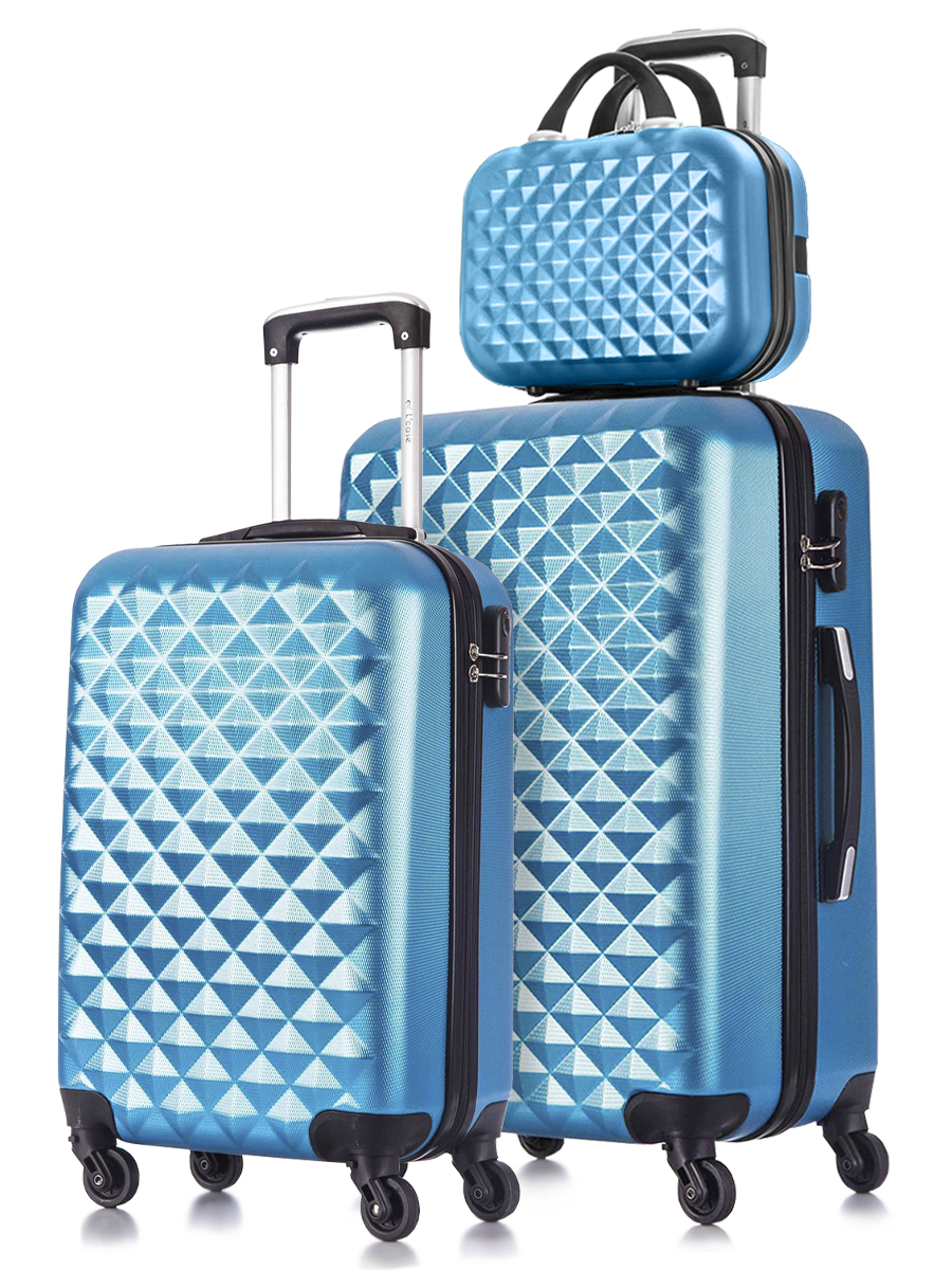Комплект чемоданов унисекс L'Case Phatthaya светло-синий, XS/S/M