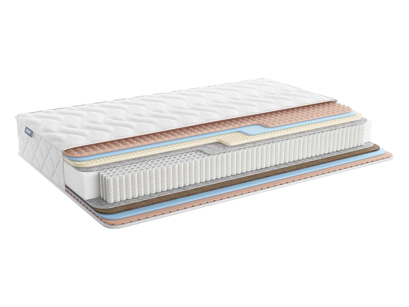 

Матрас Димакс Relmas Mix 3 S1000 110x200, Белый, Relmas Mix 3 S1000