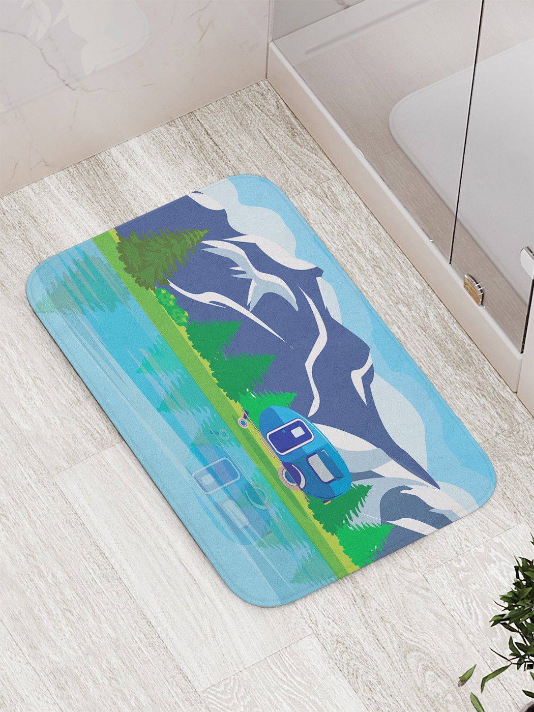 

bath_62800 Коврик противоскользящий для ванной, сауны, бассейна, 77х52 см