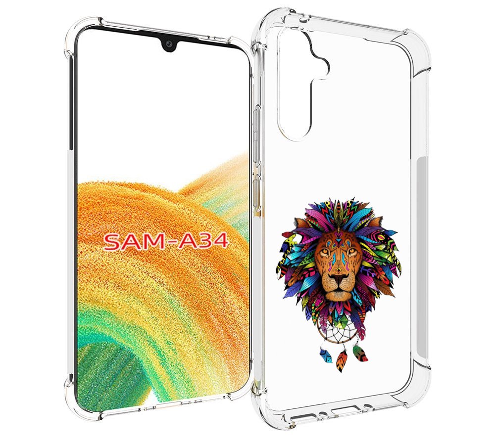 

Чехол MyPads Тотемный Лев для Samsung Galaxy A34, Tocco