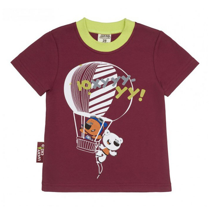 

Футболка детская Lucky Child, бордовый, р. 80