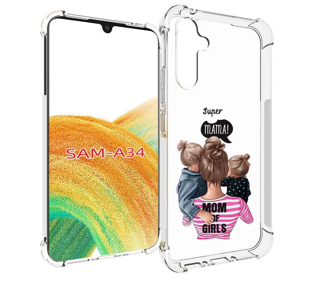 

Чехол MyPads Супер-мама-2 женский для Samsung Galaxy A34, Tocco