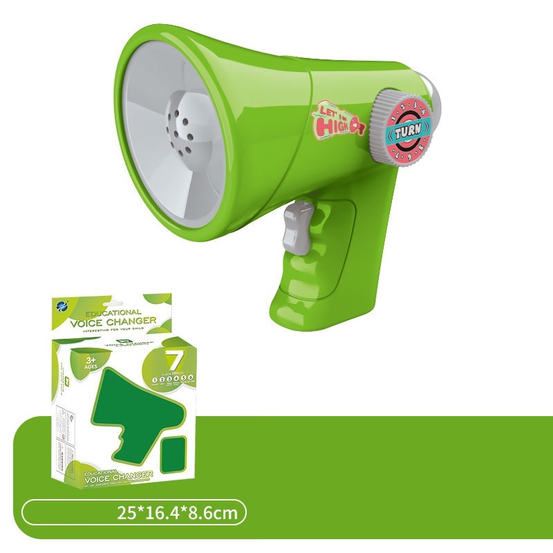 Громкоговоритель Panawealth мегафон игрушечный с функцией изменения голоса, зеленый