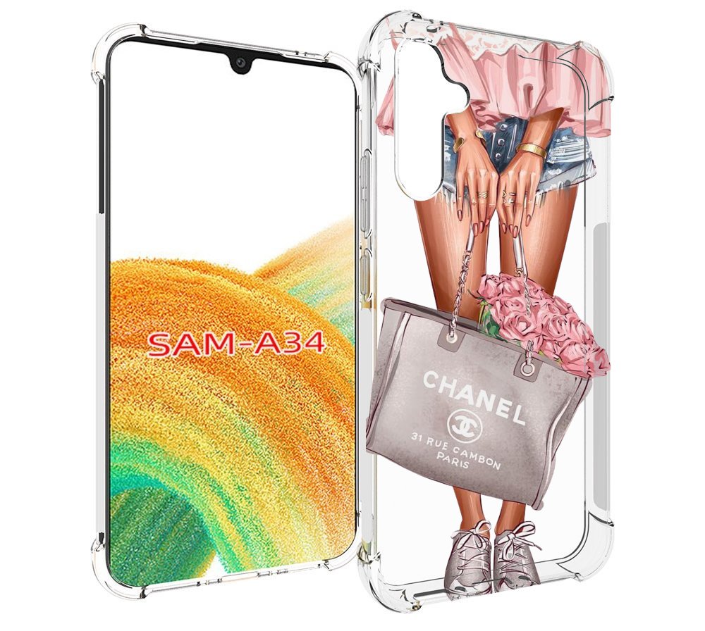 

Чехол MyPads Сумка-с-цветами женский для Samsung Galaxy A34, Tocco