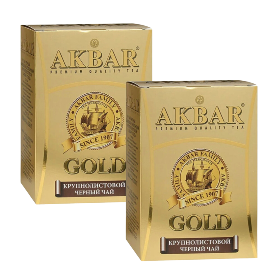 

Чай черный AKBAR Gold крупный лист 2 шт по 250 г