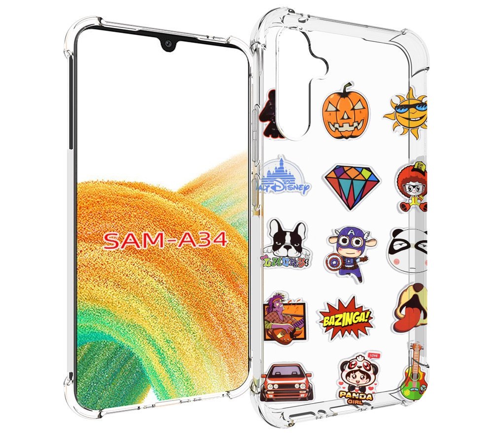 

Чехол MyPads Стикеры-2 для Samsung Galaxy A34, Tocco