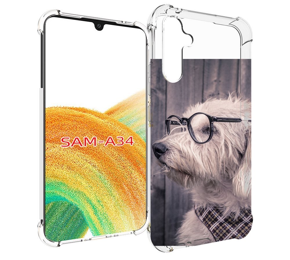 

Чехол MyPads Собака-в-очках для Samsung Galaxy A34, Tocco