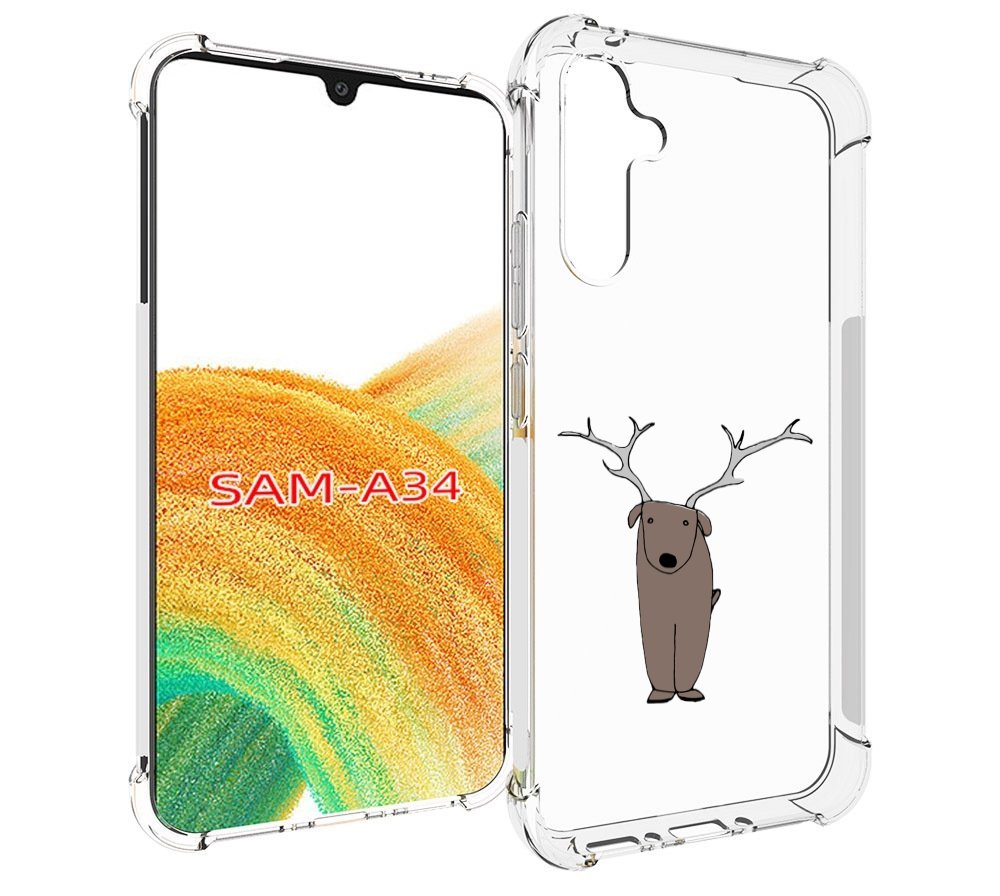 

Чехол MyPads Собака олень для Samsung Galaxy A34, Tocco