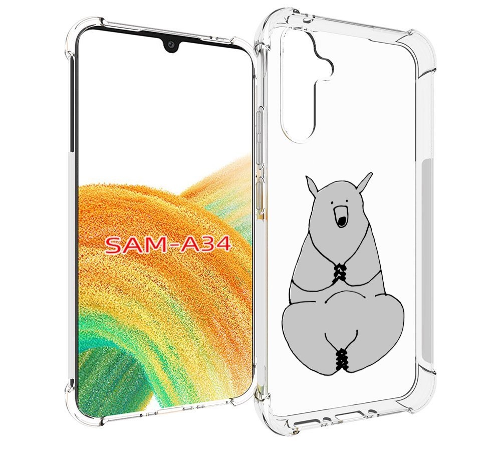 

Чехол MyPads Серый медведь для Samsung Galaxy A34, Tocco