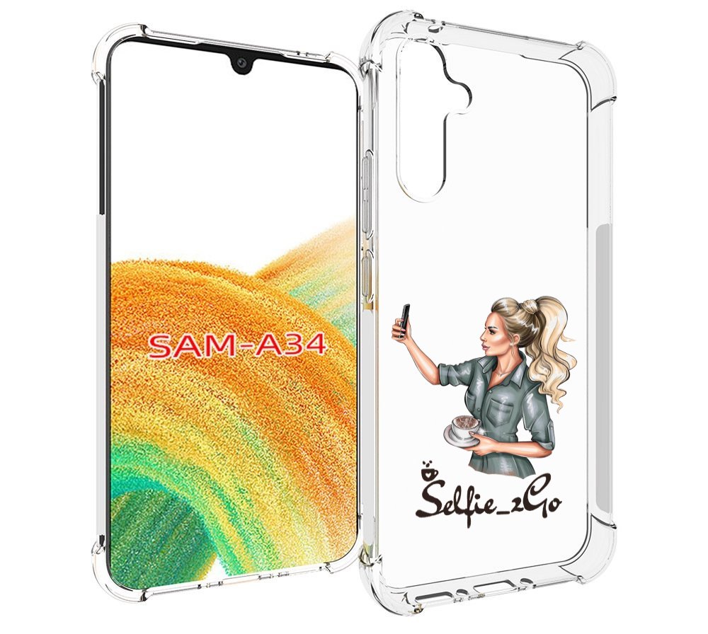 

Чехол MyPads Селфи-девушка женский для Samsung Galaxy A34, Tocco