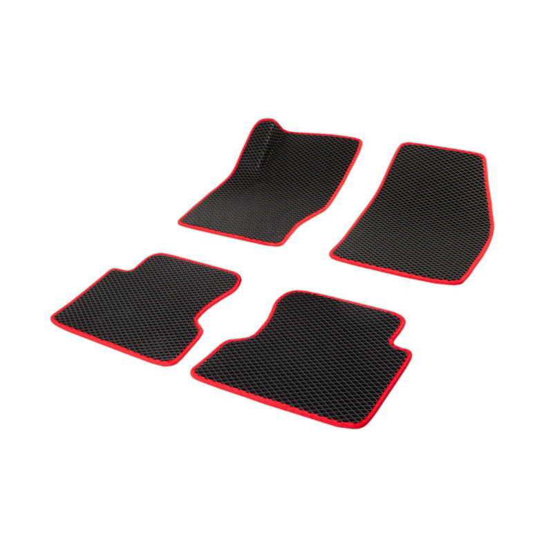 

Комплект ковриков в салон с 3D лапкой ЭВА CellMat Хендай Санта Фе Классик, черный-красный, Santa Fe Classic