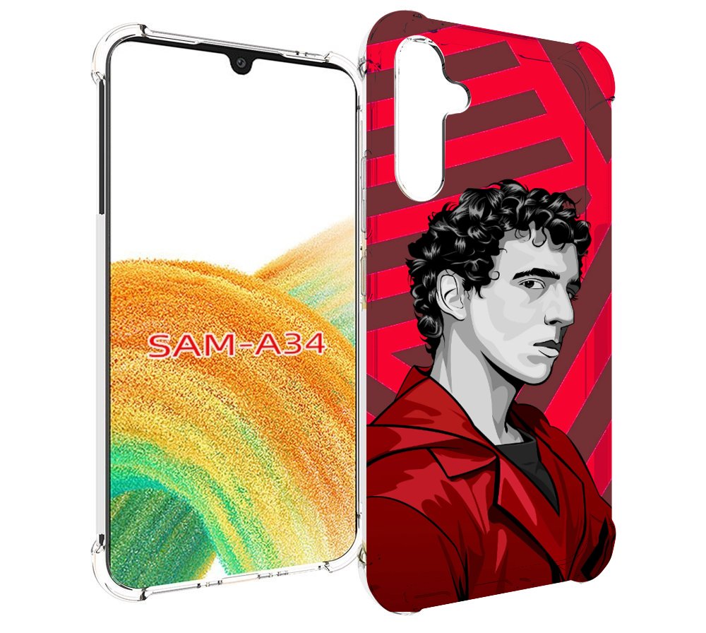 

Чехол MyPads Рио-бумажный-дом для Samsung Galaxy A34, Tocco