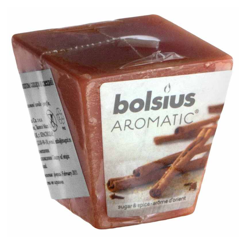 

Свеча ароматическая квадратная Bolsius агаровое дерево-сахар-специи 60 г