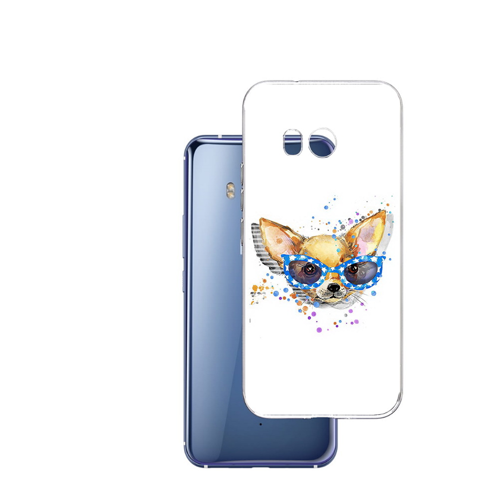 

Чехол MyPads Tocco для HTC U11 чихуа-хуа в очках, Прозрачный, Tocco