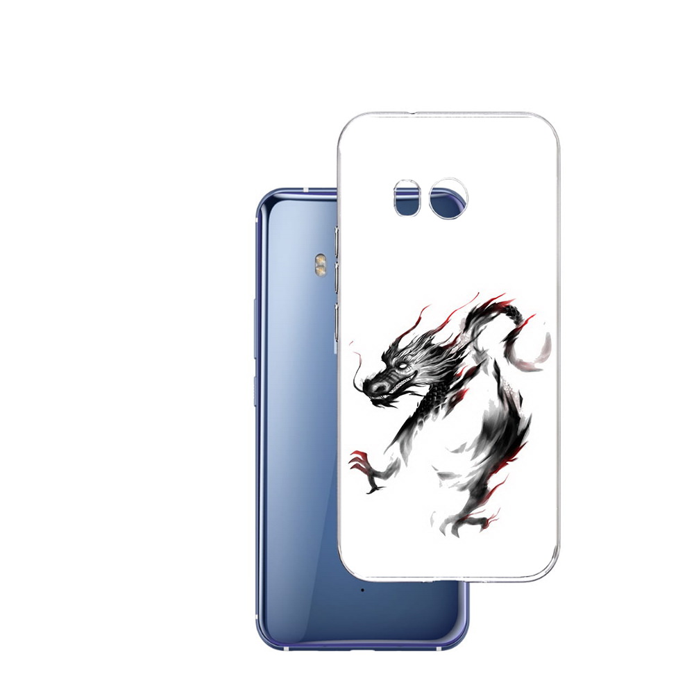 

Чехол MyPads Tocco для HTC U11 черный дракон, Прозрачный, Tocco