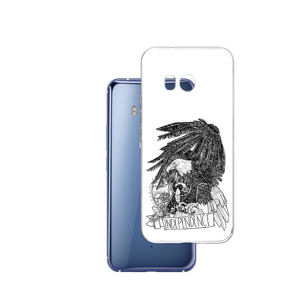 

Чехол MyPads Tocco для HTC U11 черно белый сокол, Прозрачный, Tocco