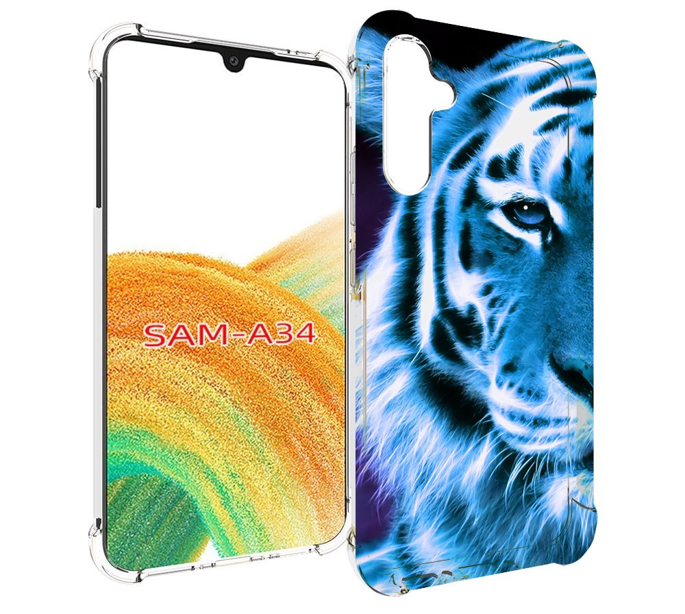 

Чехол MyPads Половина-тигра мужской для Samsung Galaxy A34, Tocco