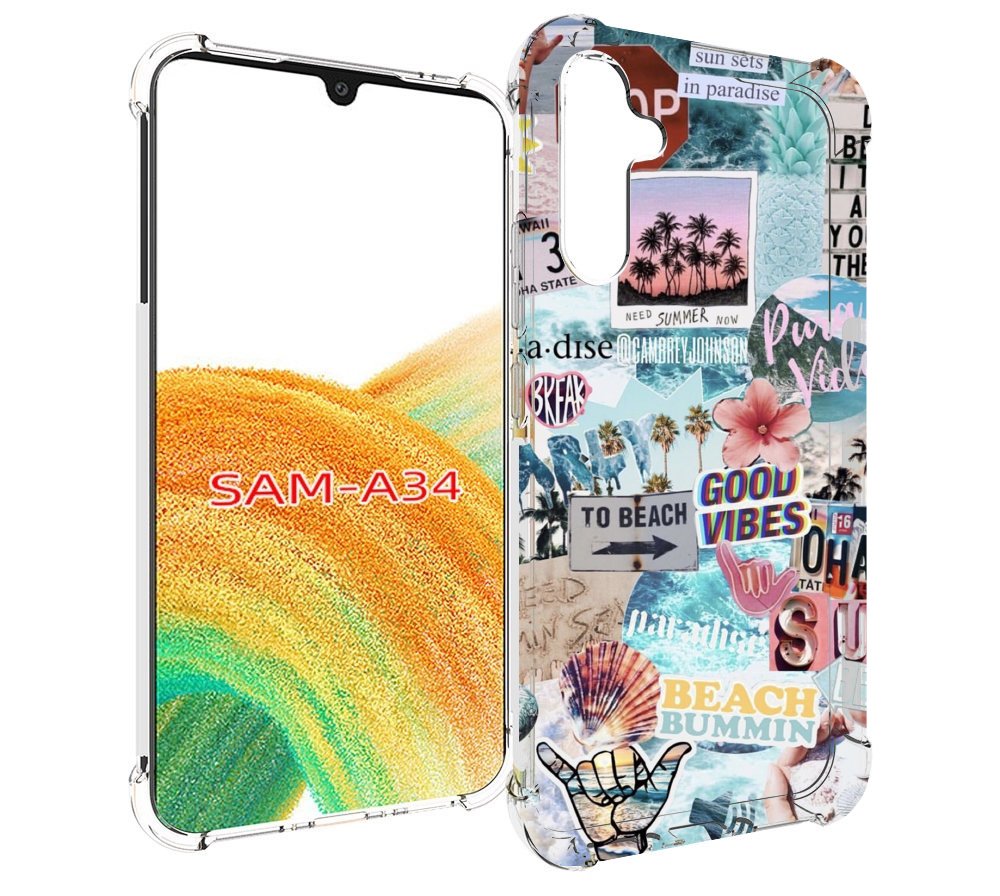 

Чехол MyPads Пляжи-постер для Samsung Galaxy A34, Tocco