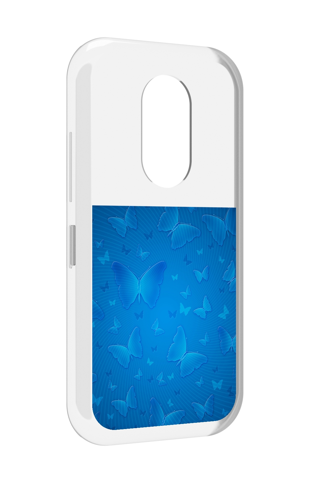 

Чехол MyPads голубые-бабочки для Doogee S61 / S61 Pro, Прозрачный, Tocco