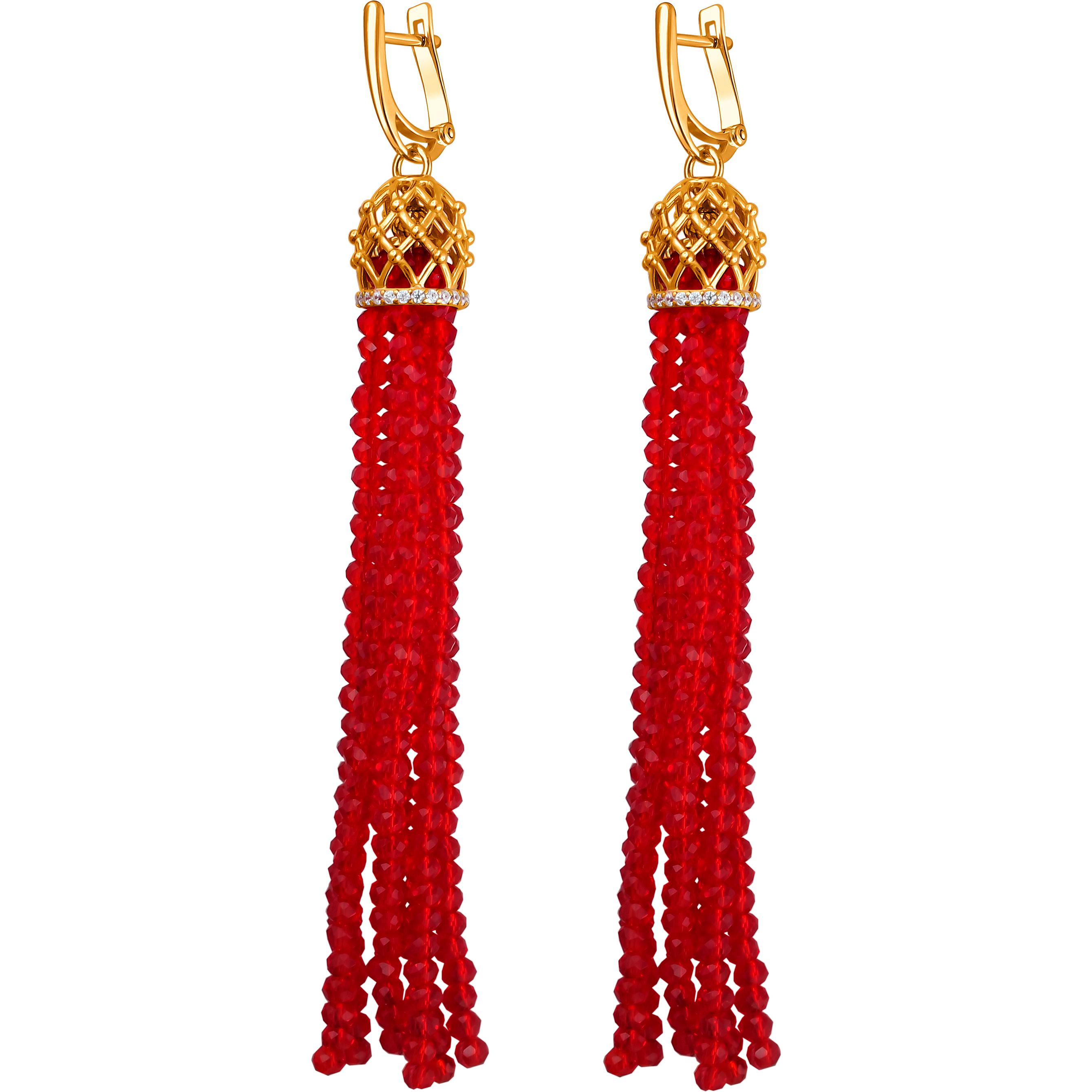 

Серьги женские из серебра Эстет 01С2511130А-3, фианит/swarovski, 01С2511130А-3