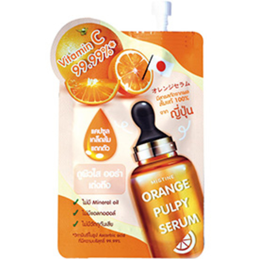 фото Сыворотка mistine orange pulpy serum, осветляющая и омолаживающая, с витамином с, 8 мл