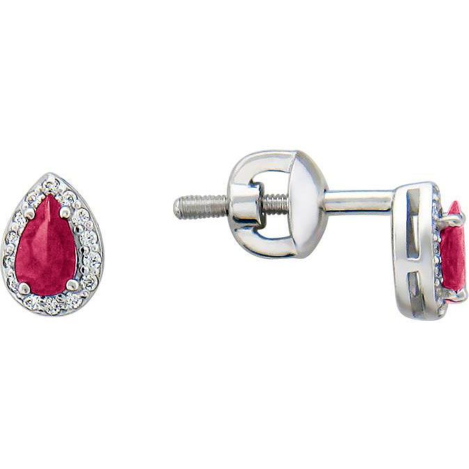 

Серьги женские из серебра Эстет 01С255949-1, фианит/корунд, 01С255949-1