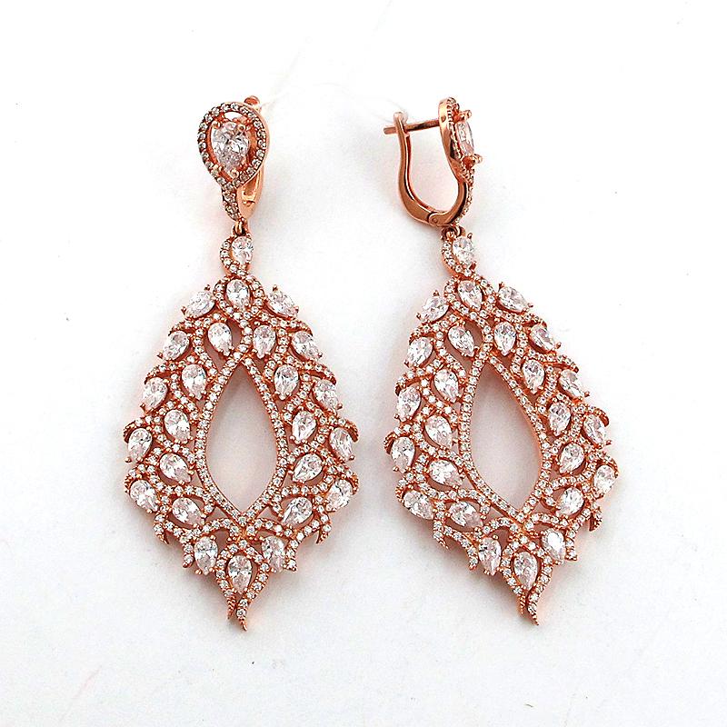 

Серьги женские из серебра Эстет 01С159205А, фианит, 01С159205А