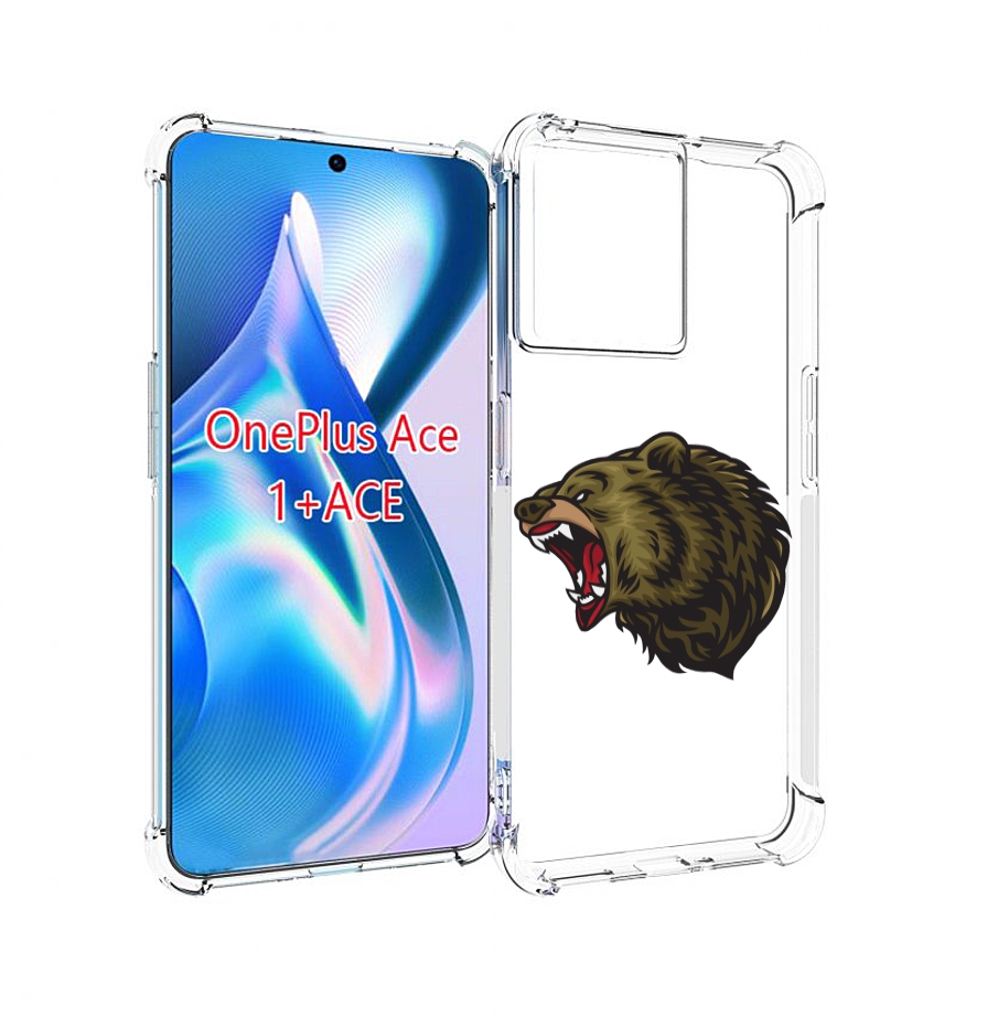 

Чехол MyPads Голова-медведь для OnePlus Ace, Прозрачный, Tocco