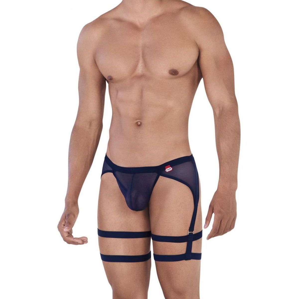 

Мужские трусы тонги темно-синие Pikante REBEL THONG GARTER BELT 034508 размер 48 XL, 0345