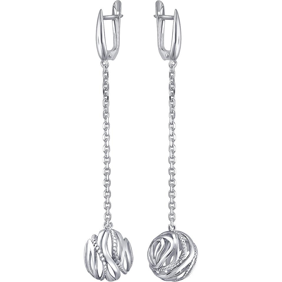 

Серьги женские из серебра Эстет 01С0512001, без вставки, 01С0512001