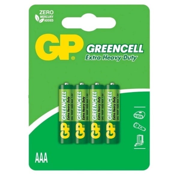 Батарейка GP GreenCell R03 AAA BL4 Heavy Duty 1.5V батарейка gopower r03 aaa bl4 heavy duty 1 5v 4 48 576 блистер 4 шт