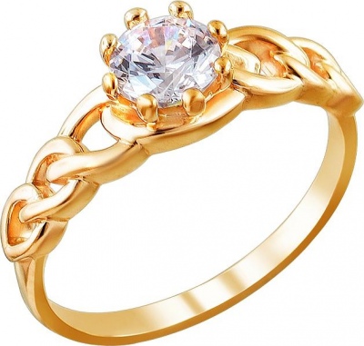 

Кольцо из серебра р.  Эстет 01К156453А, фианит, 01К156453А