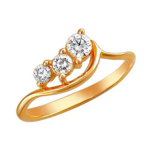 

Кольцо из серебра с фианитом р. 19,5 Эстет 01К153665А, 01К153665А