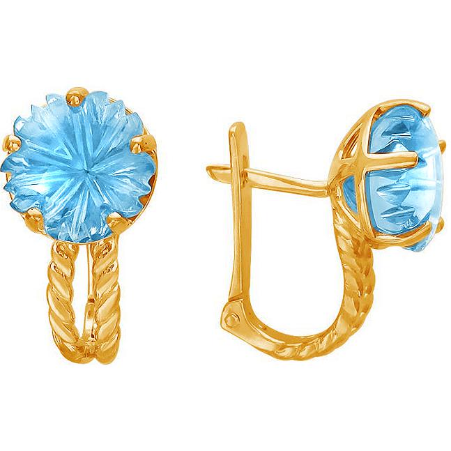 

Серьги женские из золота Эстет 01С316616-2, топаз, 01С316616-2