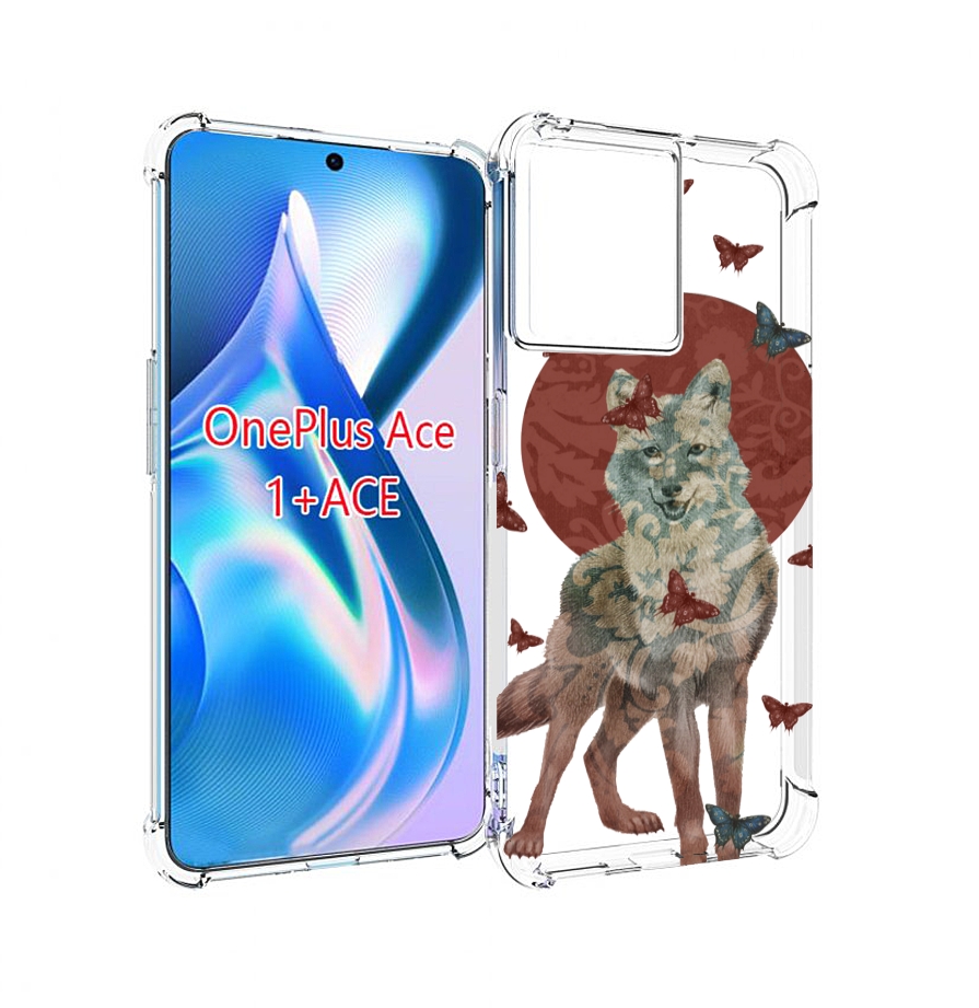 

Чехол MyPads Волчица с бабочками для OnePlus Ace, Прозрачный, Tocco
