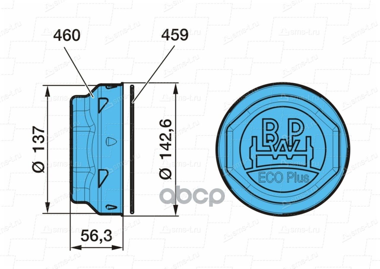 05.212.25.78.0 Крышка Ступицы (М)Bpw Eco-Plus2 BPW 0521225780