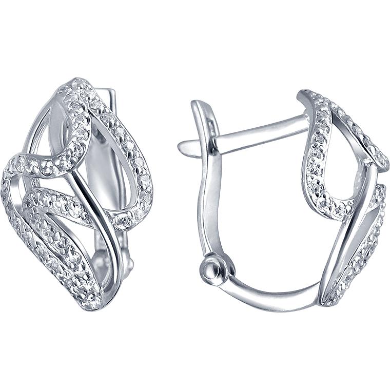 

Серьги женские из серебра Эстет 01С155499, фианит, 01С155499
