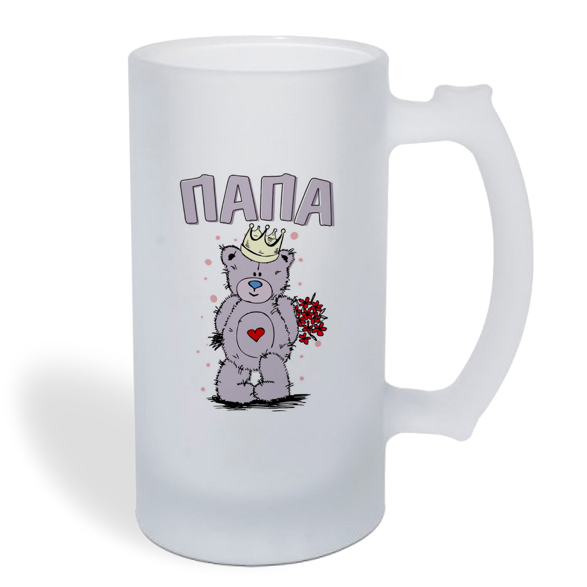 

Кружка пивная CoolPodarok Семья. Папа. Медвеженок