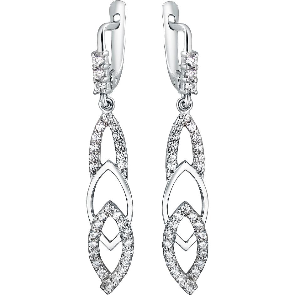 

Серьги женские из серебра Эстет 01С153171, фианит, 01С153171