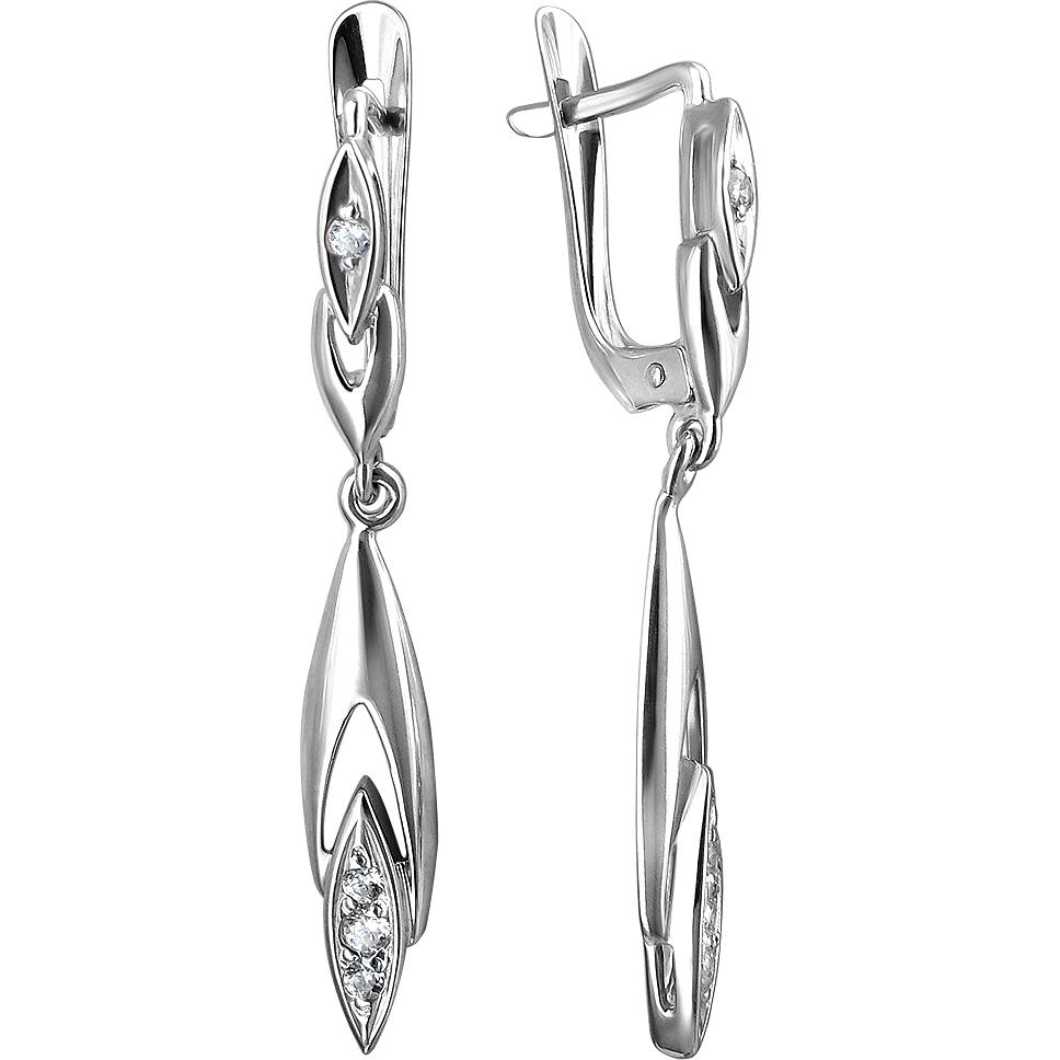 

Серьги женские из серебра Эстет 01С159056, фианит, 01С159056