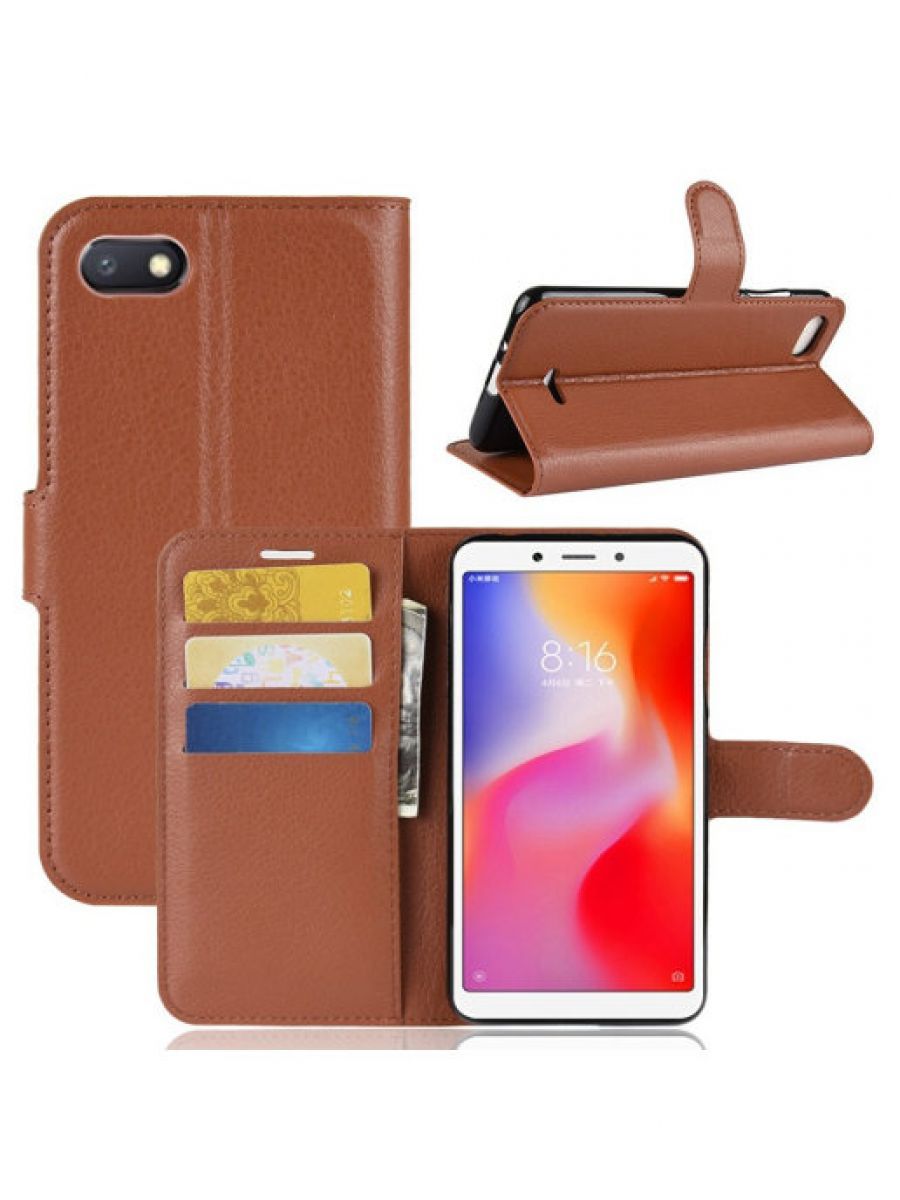 

Brodef Wallet Чехол книжка кошелек для Xiaomi Redmi 6A фиолетовый