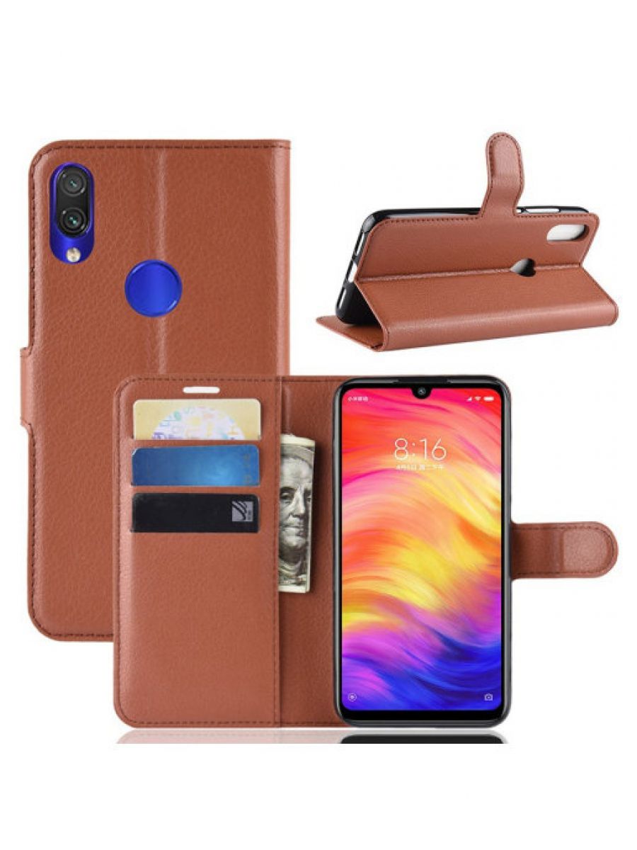

Brodef Wallet Чехол книжка кошелек для Xiaomi Redmi Note 7/Redmi Note 7 Pro красный