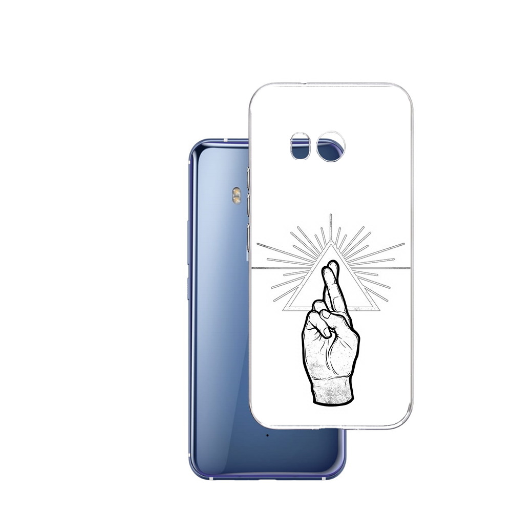 

Чехол MyPads Tocco для HTC U11 черно белая рука, Прозрачный, Tocco