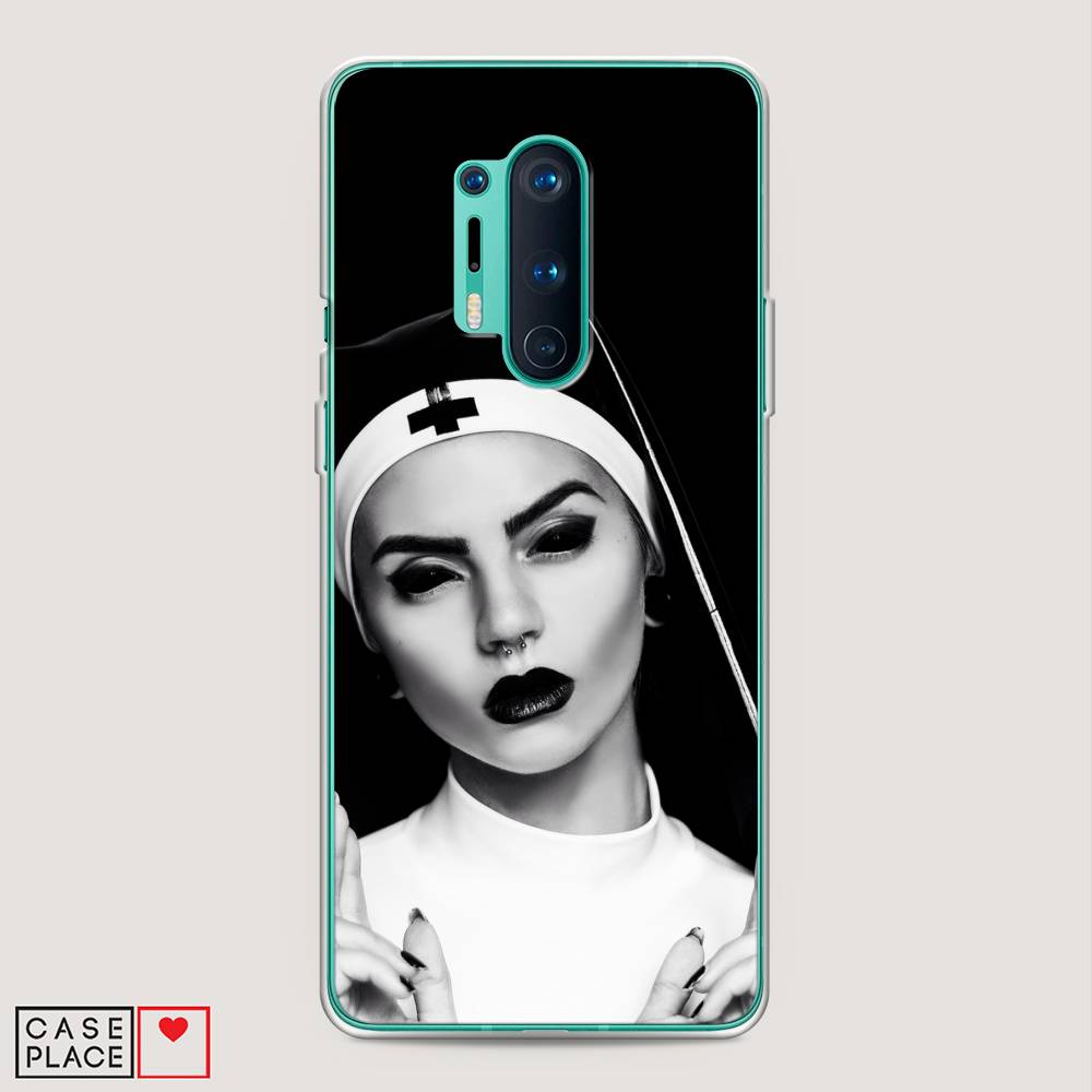 

Чехол Awog на OnePlus 8 Pro / ВанПлас 8 Pro "Черная монашка", Серый;черный, 151050-9