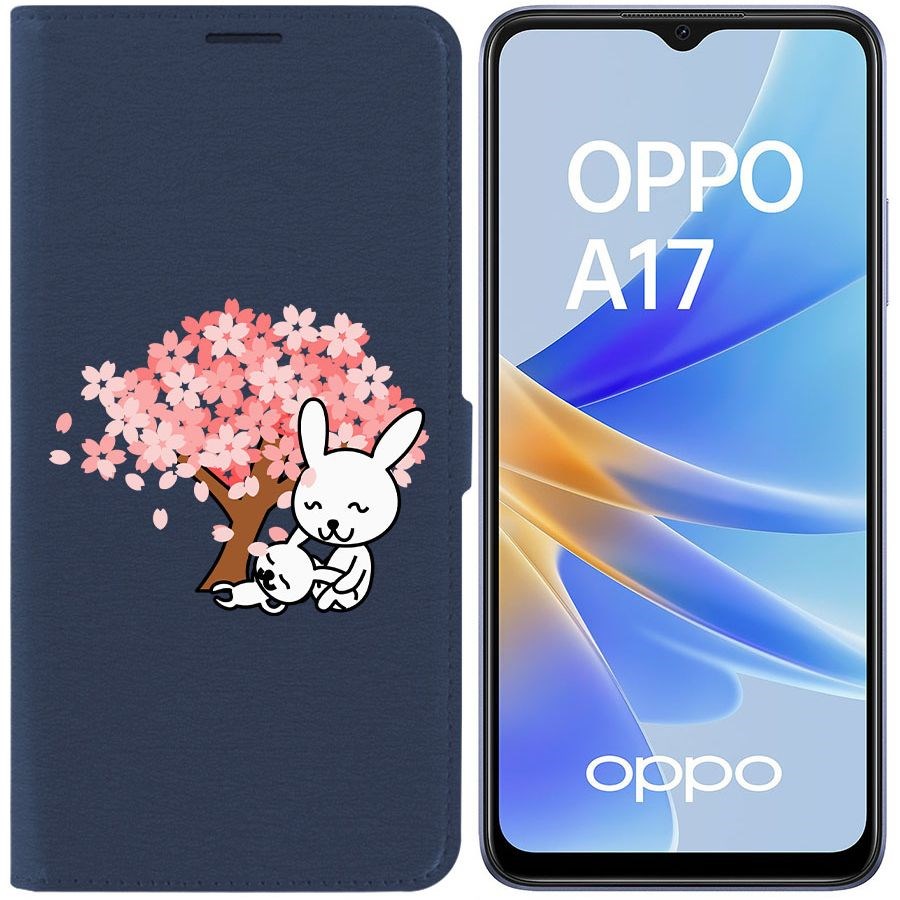 Чехол-книжка Eco Book для Oppo A17k Кролики