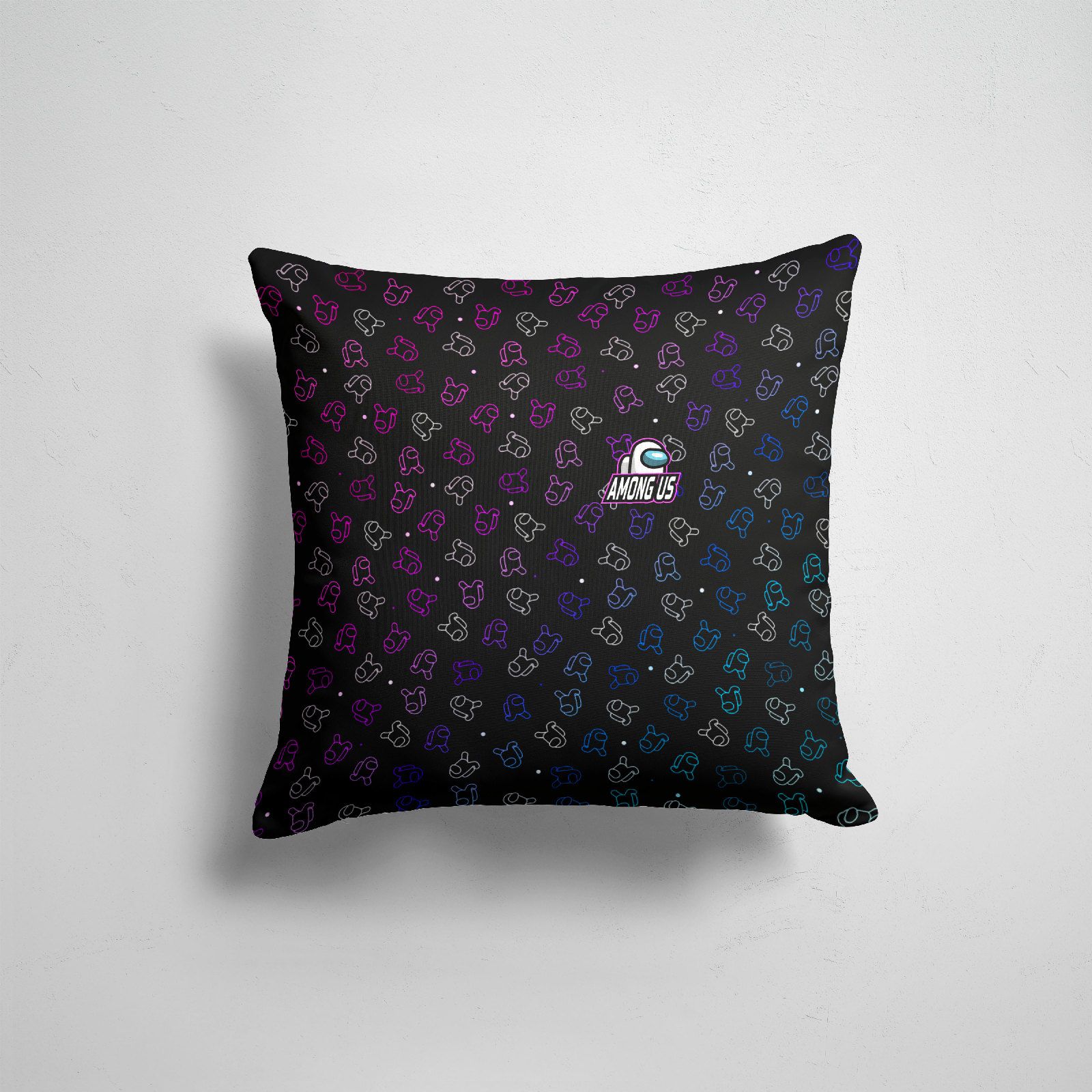 

Подушка декоративная 45х45см Геймерам Among us Among Us, Разноцветный