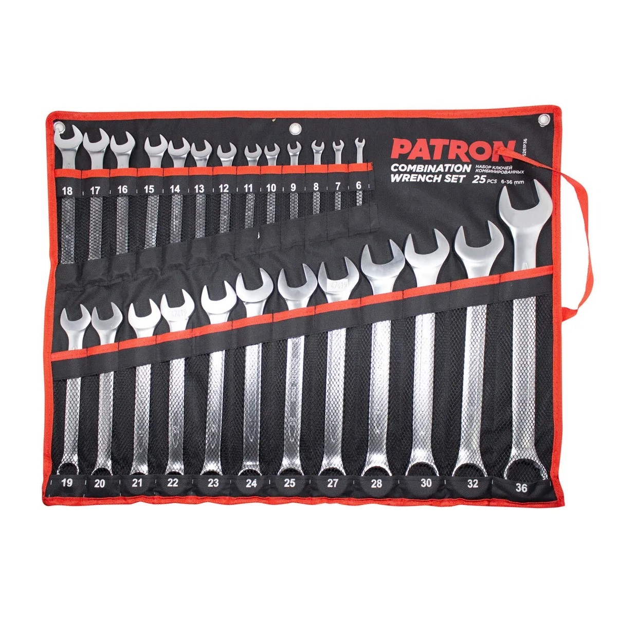 Набор ключей комбинированных PATRON P-5261P36 25 пр. ключи комбинированные набор 26пр 6 25 27 28 30 32 36мм forsage арт 5261p36