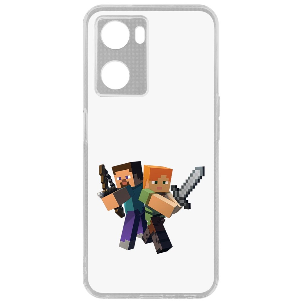 

Чехол Minecraft-Стив и Алекс для Oppo A57s, Прозрачный